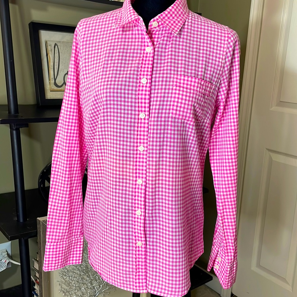 J Crew perfect shirt gingham